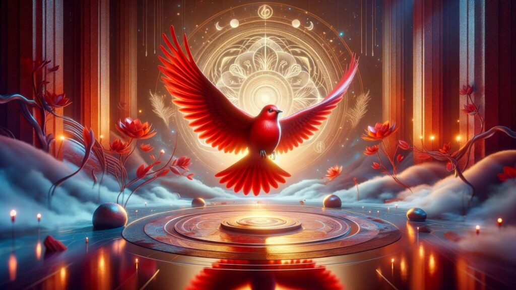 Spiritual representation of the red bird