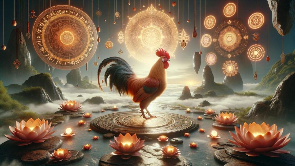 Spiritual representation of the rooster