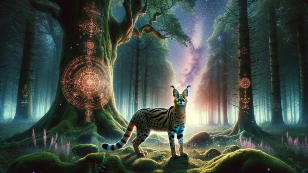 Spiritual representation of the serval