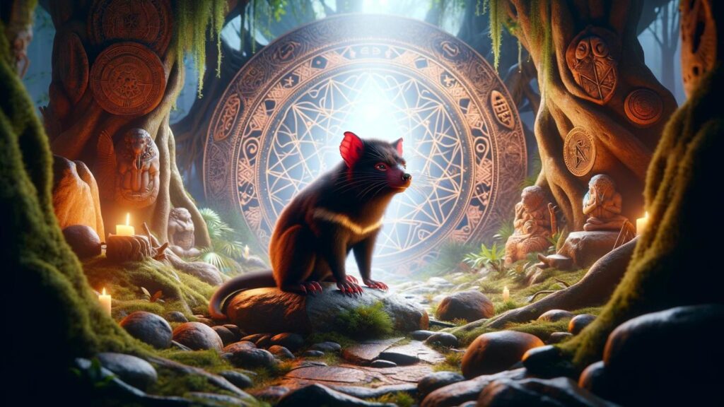 Spiritual representation of the tasmanian devil