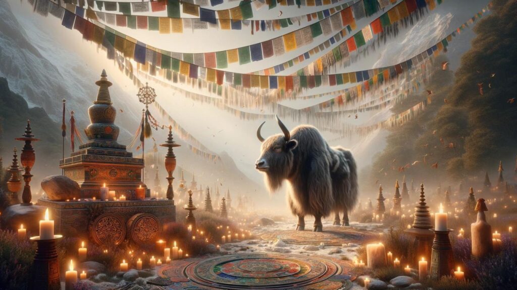 Spiritual representation of the yak