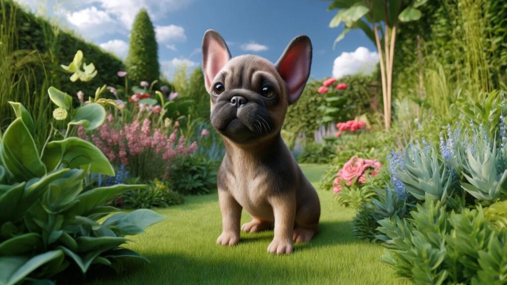 A baby French bulldog