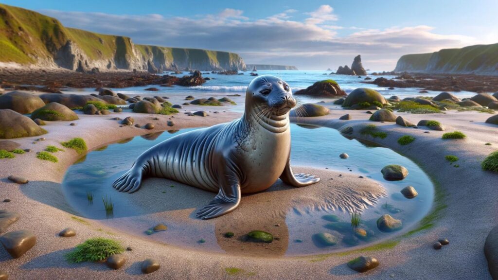 A baby elephant seal