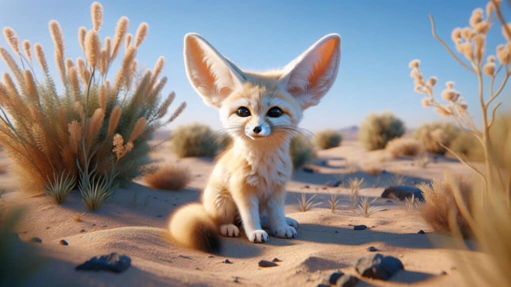 A baby fennec fox