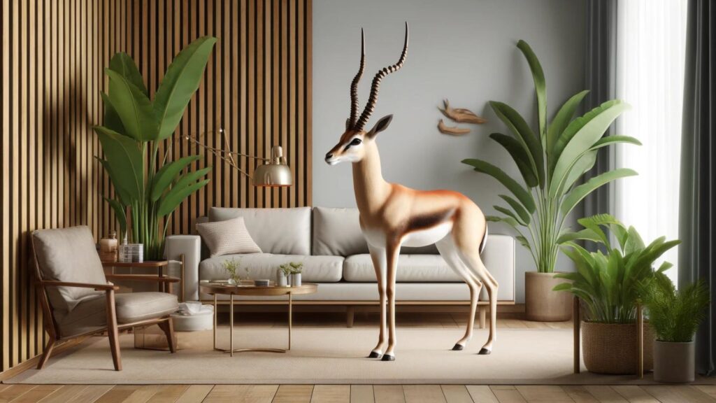 A gazelle in the house