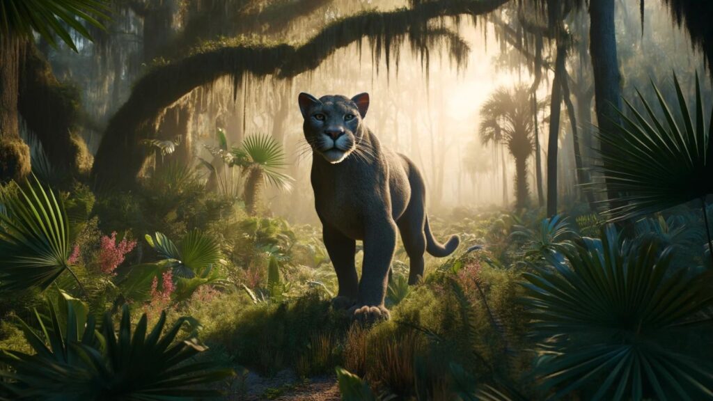 A large Florida panther