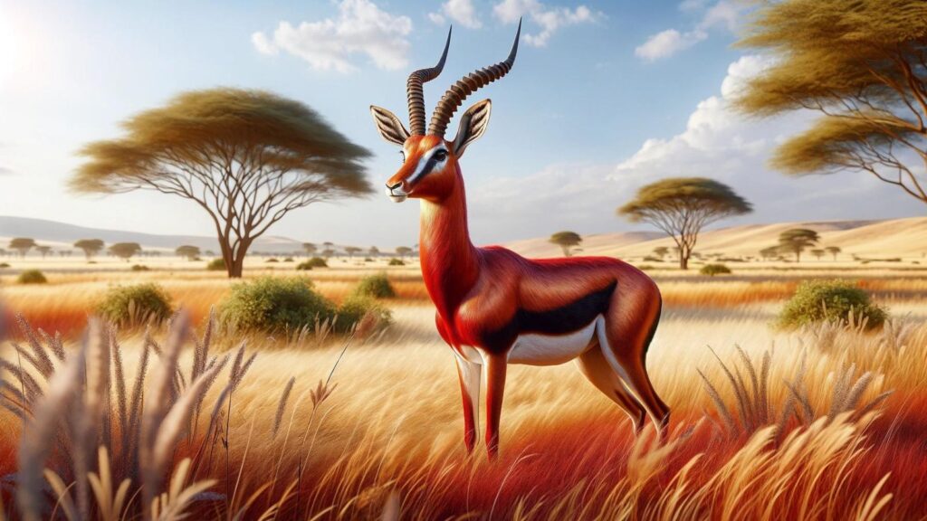 A red gazelle