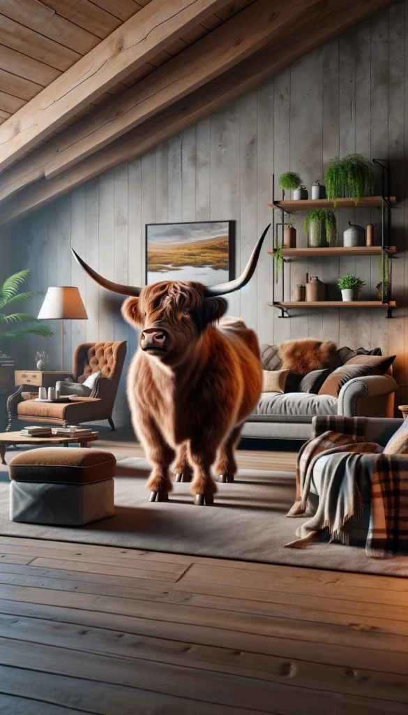 Dream about a highland cow in the house