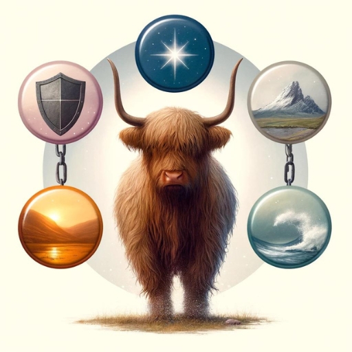 Infographic of the highland cow dream meaning