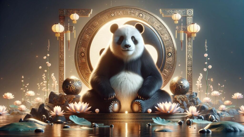 Spiritual representation of the giant panda