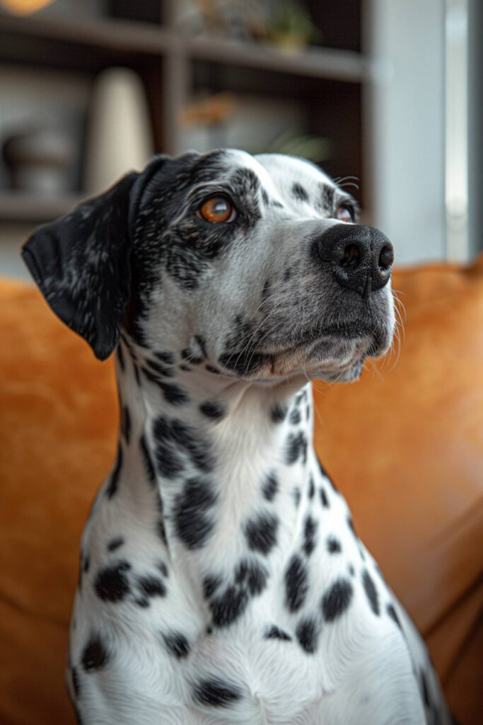 A Dalmatian in the house