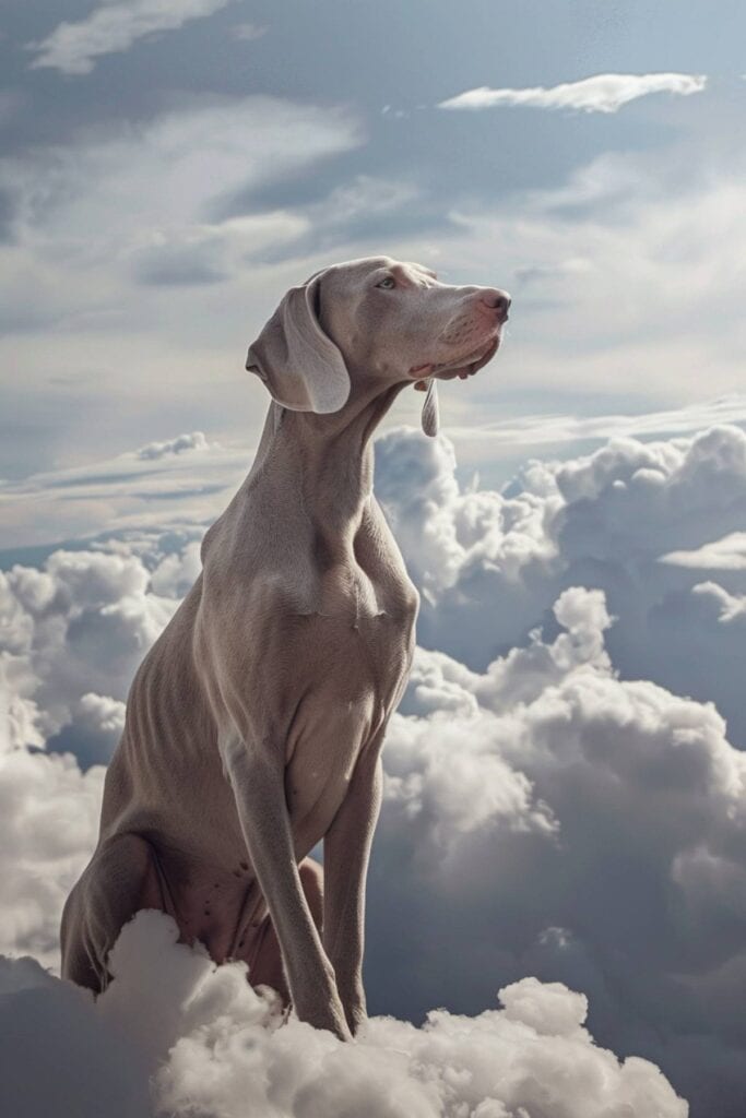 A Weimaraner biblical representation