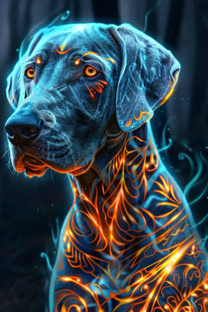 A Weimaraner spiritual representation