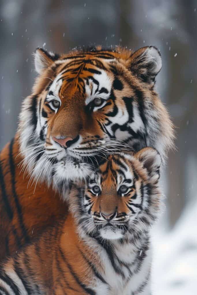 A baby Siberian tiger