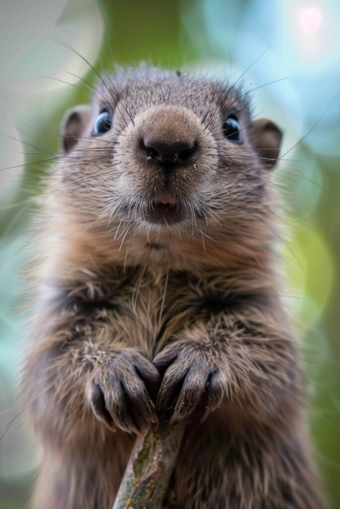 A baby groundhog