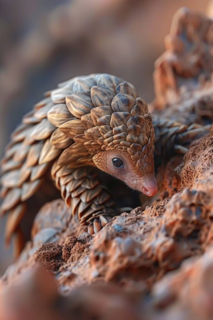 A baby pangolin