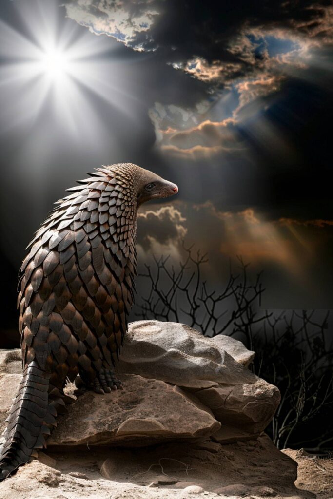 A biblical representation of a pangolin