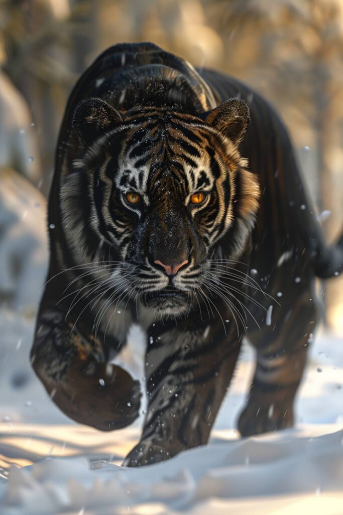 A black Bengal tiger