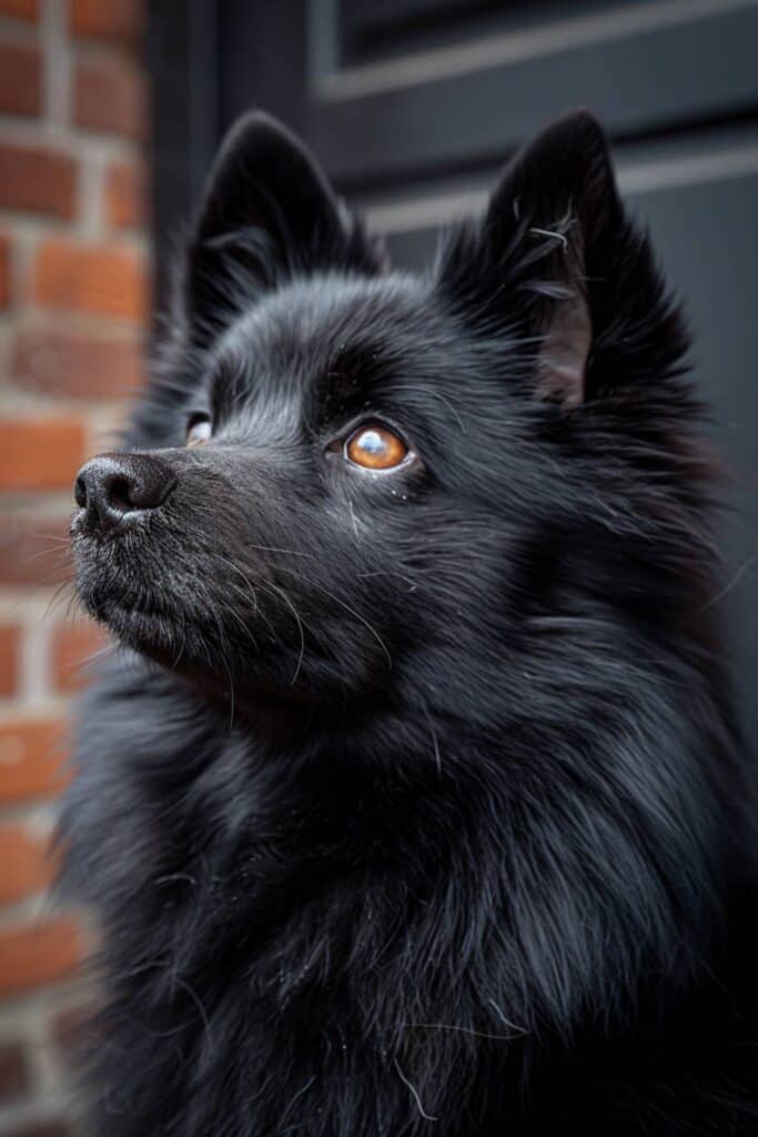 A black Samoyed