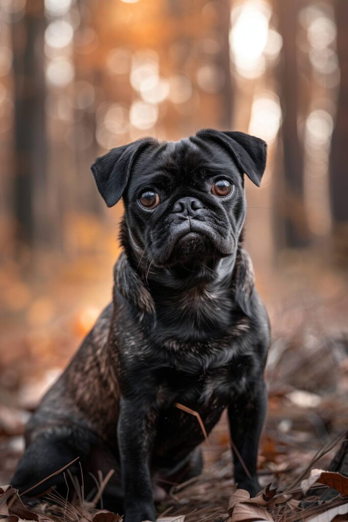 A black pug