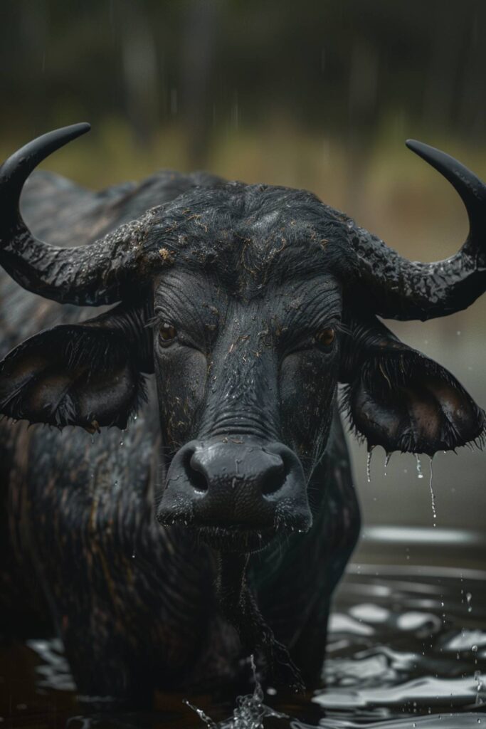 A black water buffalo