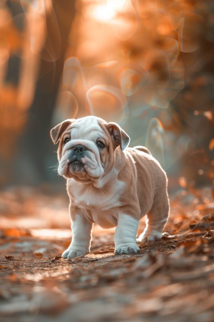 A bulldog puppy