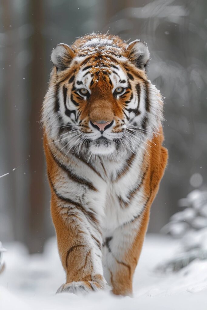 A large Siberian tiger