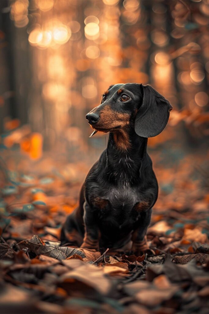 A large dachshund