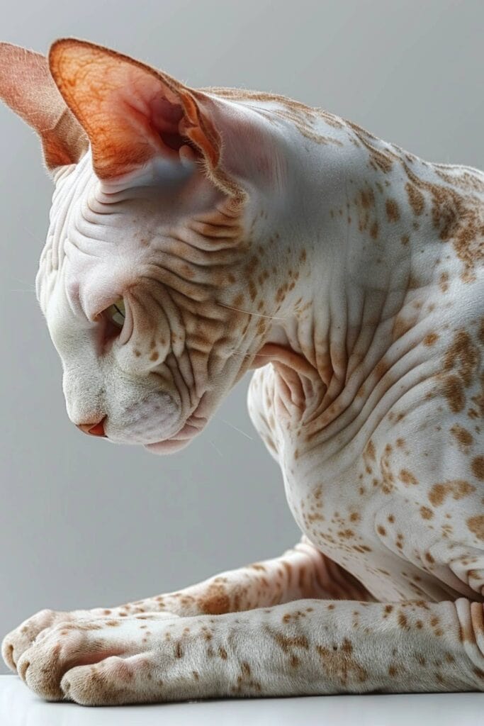 A large sphynx cat