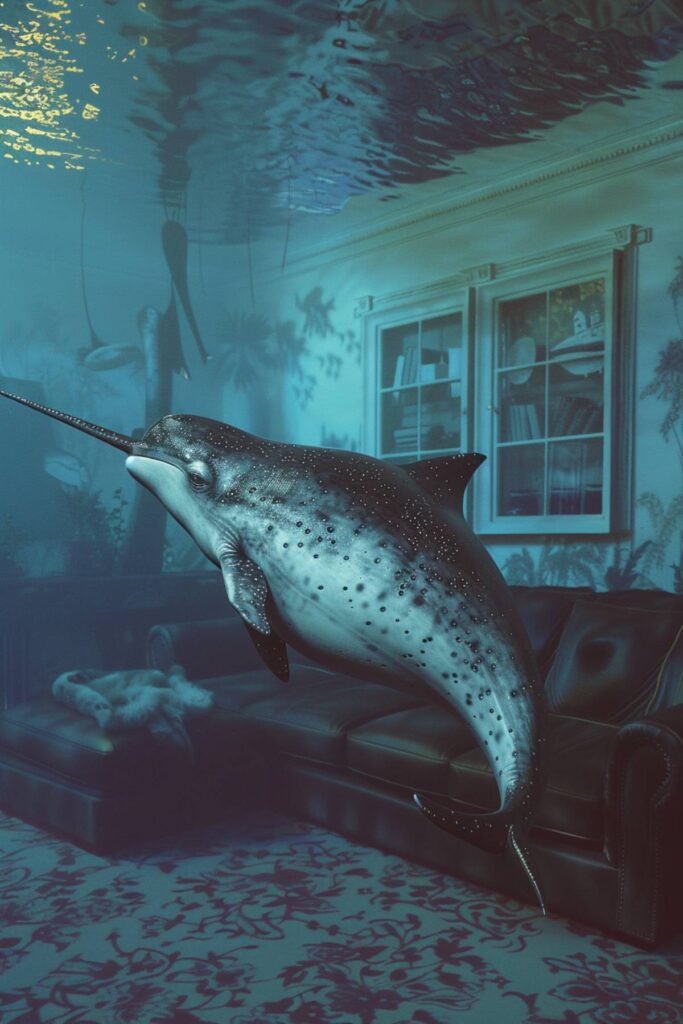 A narwhal in the house