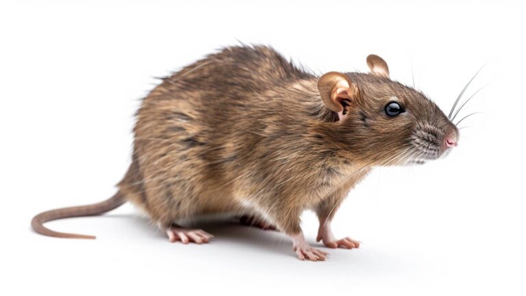 A rodent on a white background