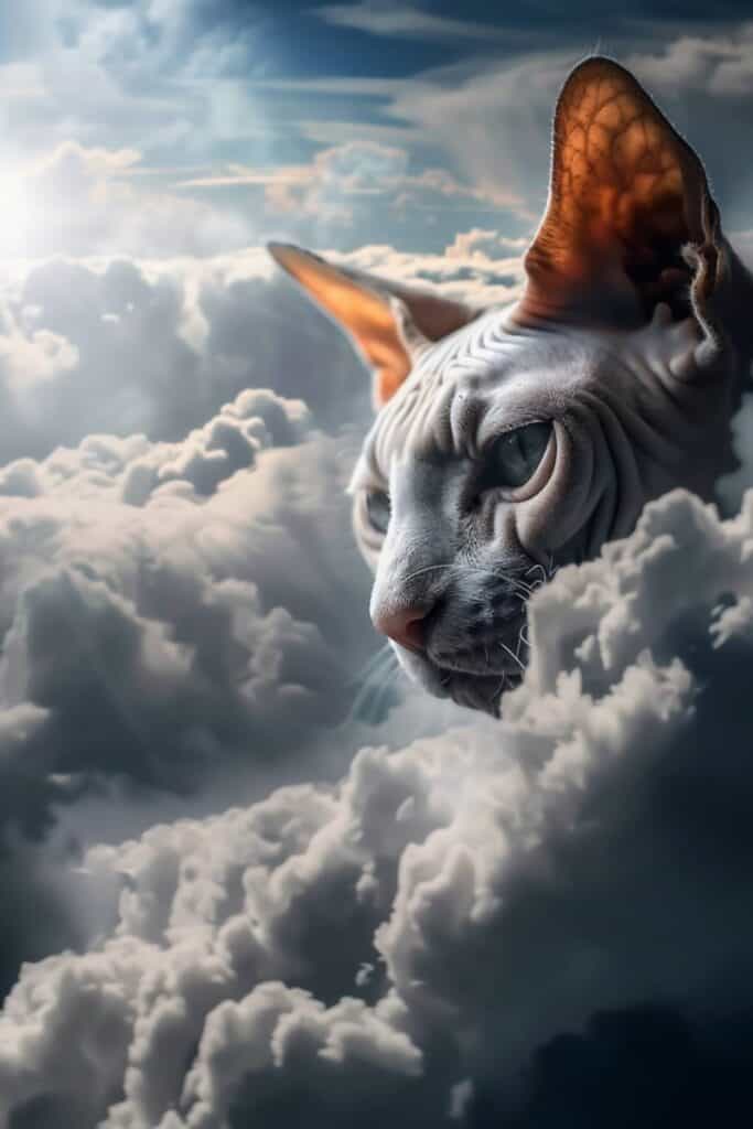 A sphynx cat biblical representation