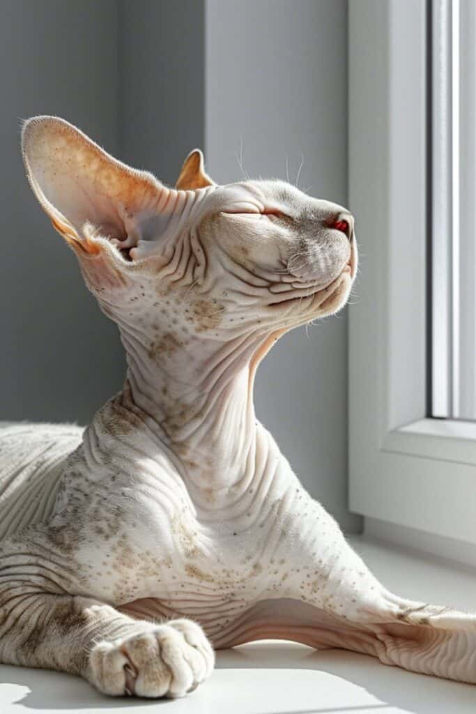 A sphynx cat in the house