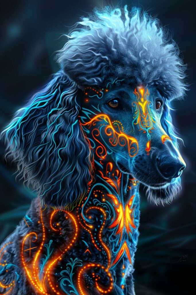 A spiritual representation of a poodle