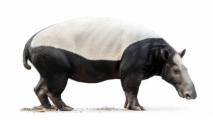 A tapir on a white background