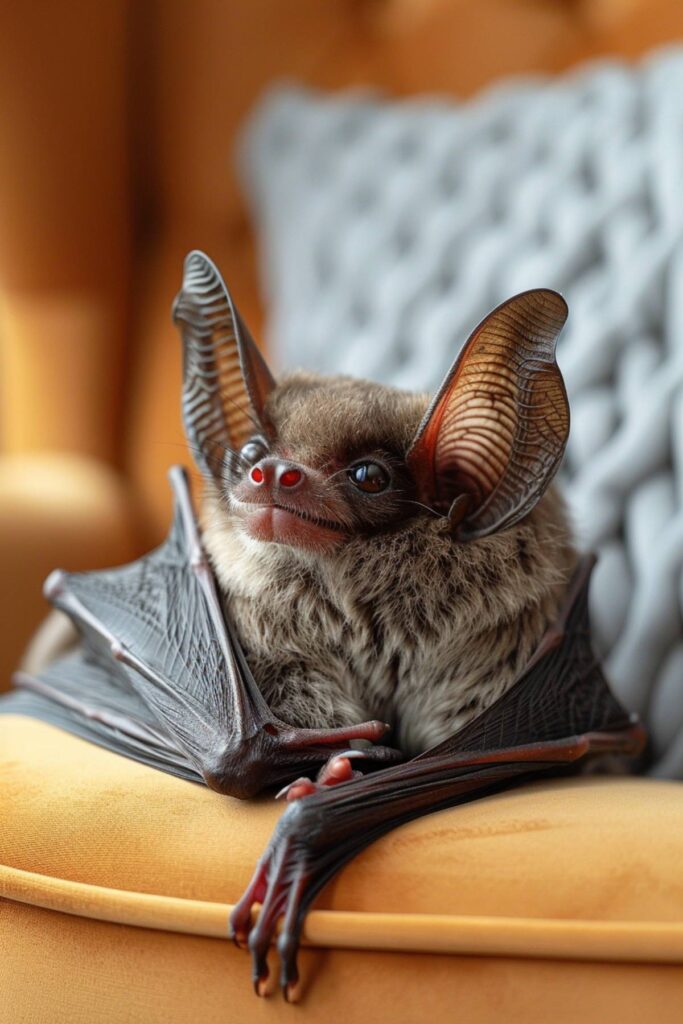 A vampire bat in the house