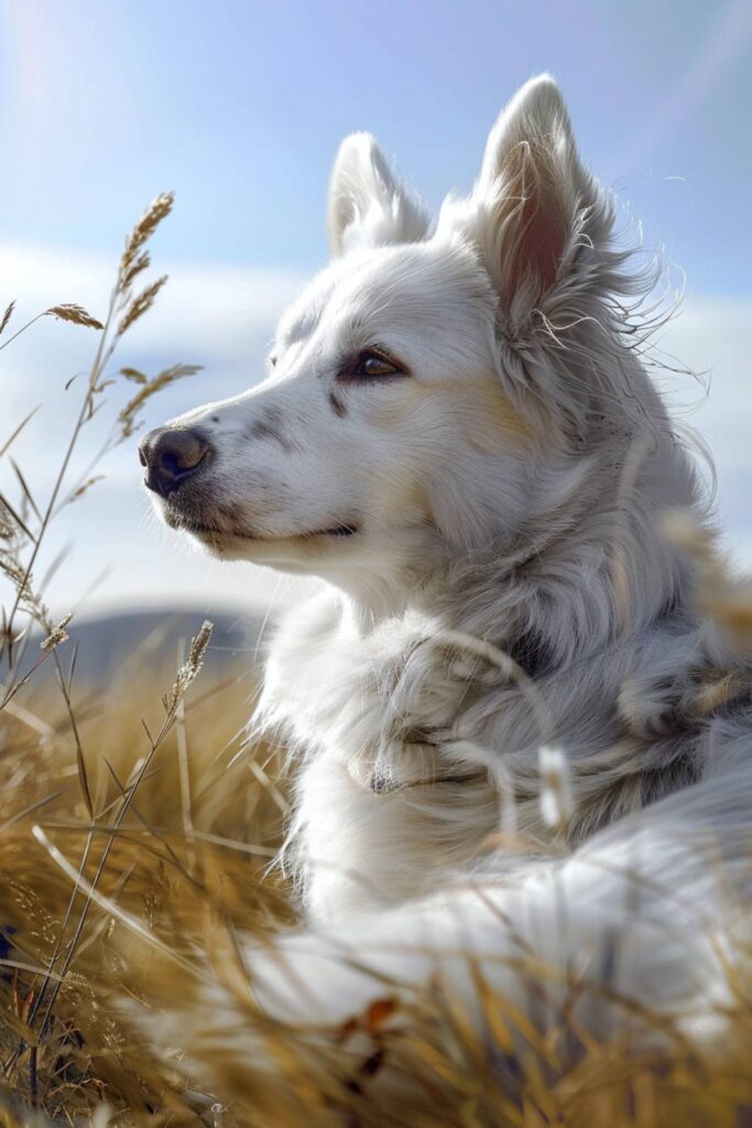 A white border collie