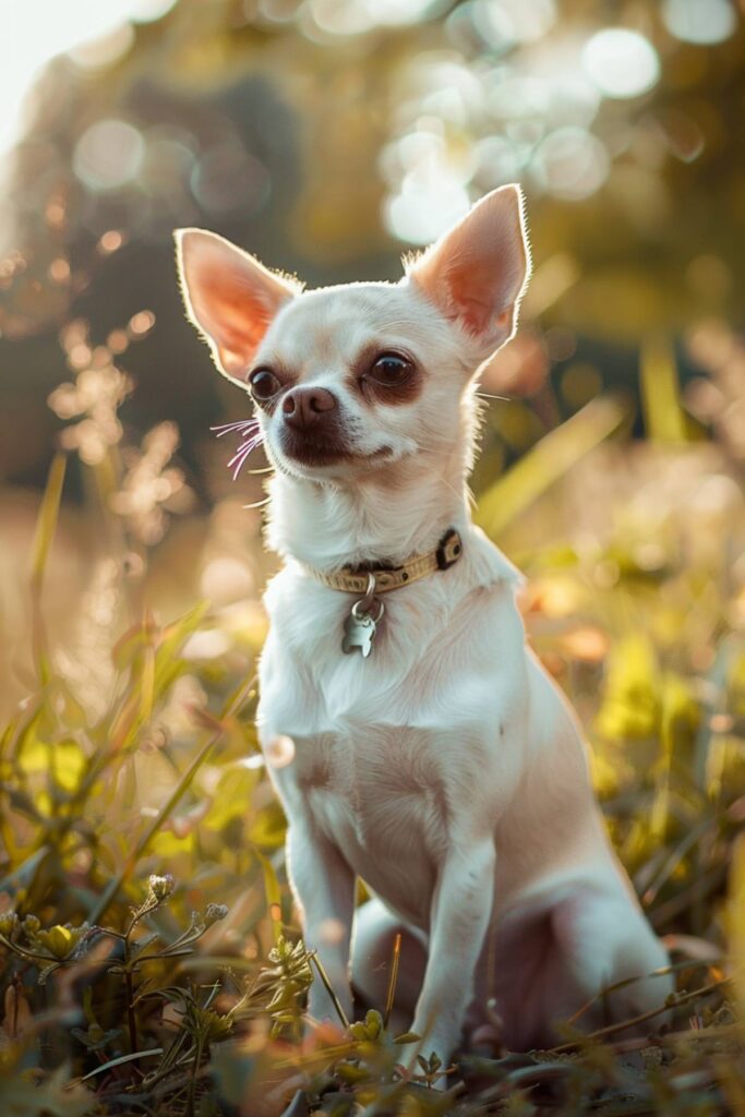 A white chihuahua