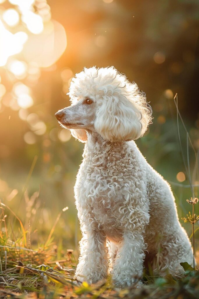 A white poodle