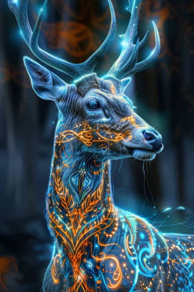 A white stag spiritual representation