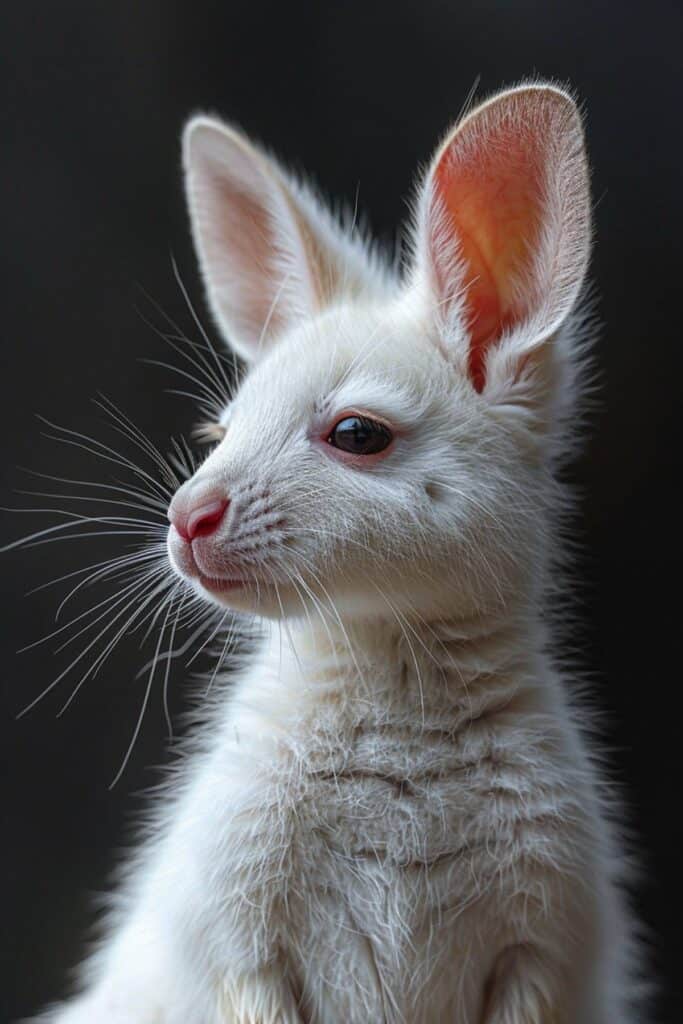 A white wallaby