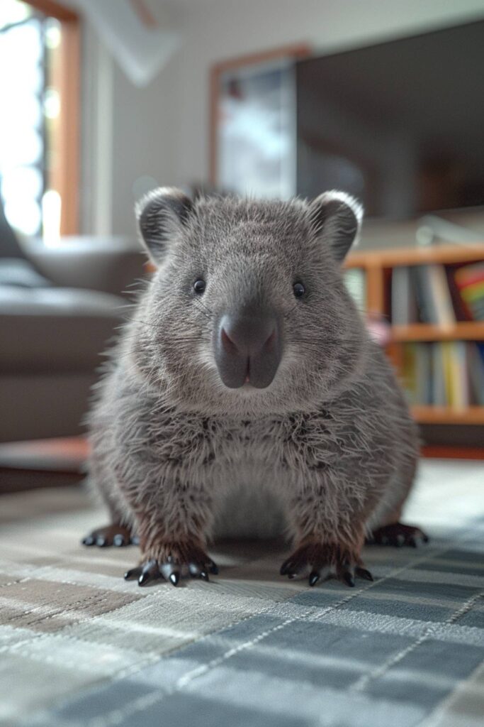 A wombat in the house