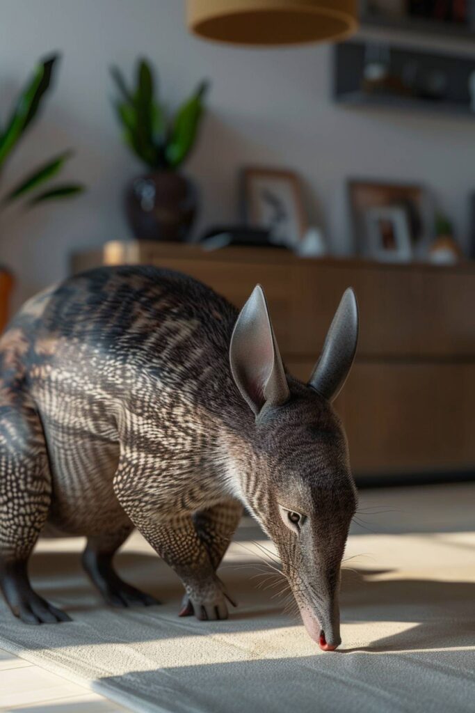 An aardvark in the house