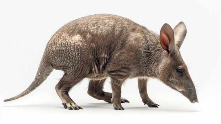 An aardvark on a white background