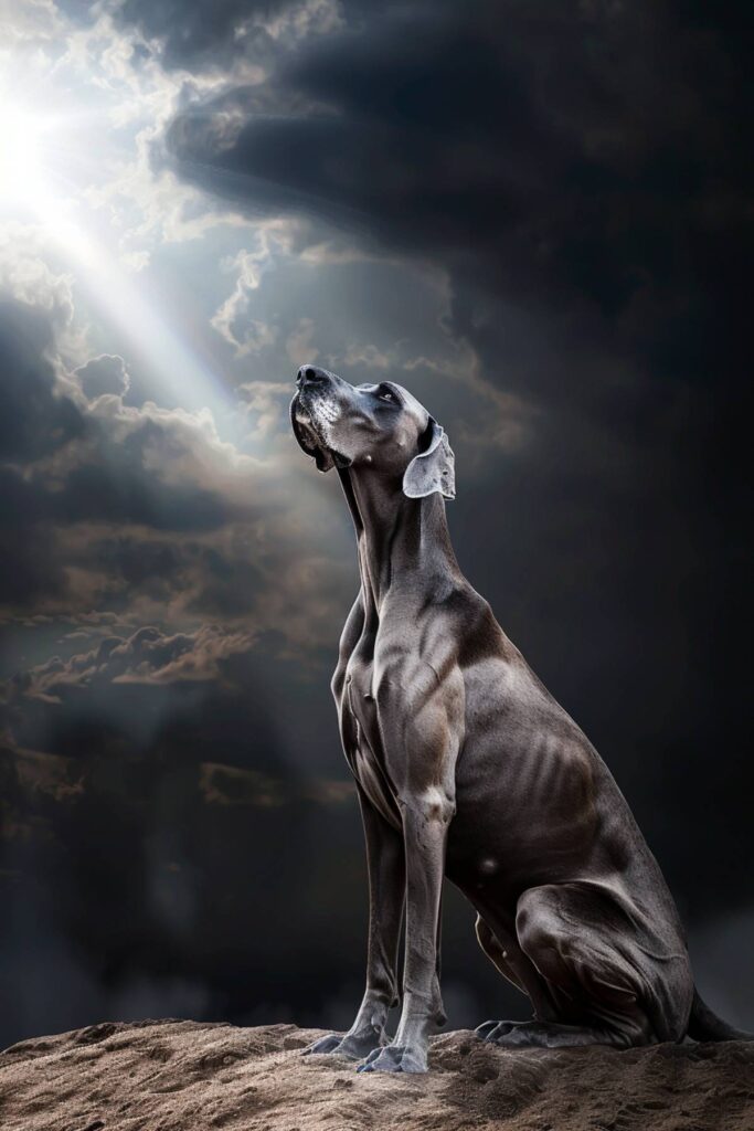 Biblical representation of a great dane