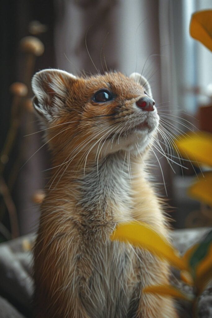 A stoat in the house