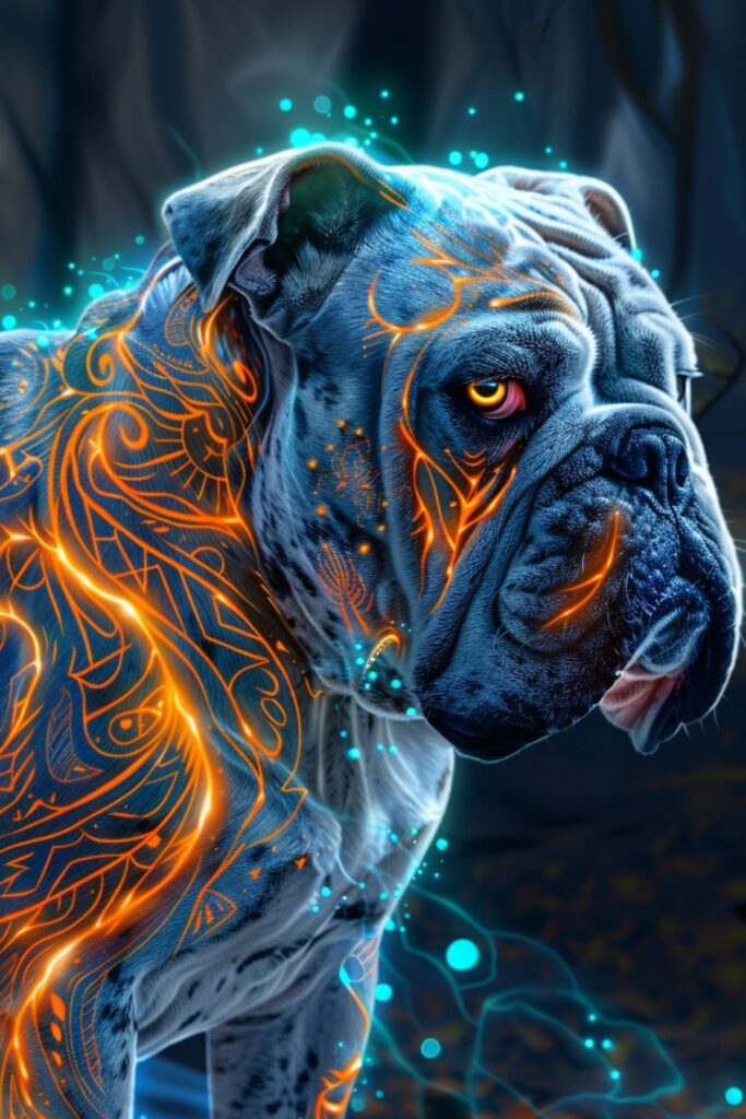 Spiritual representation of a bulldog