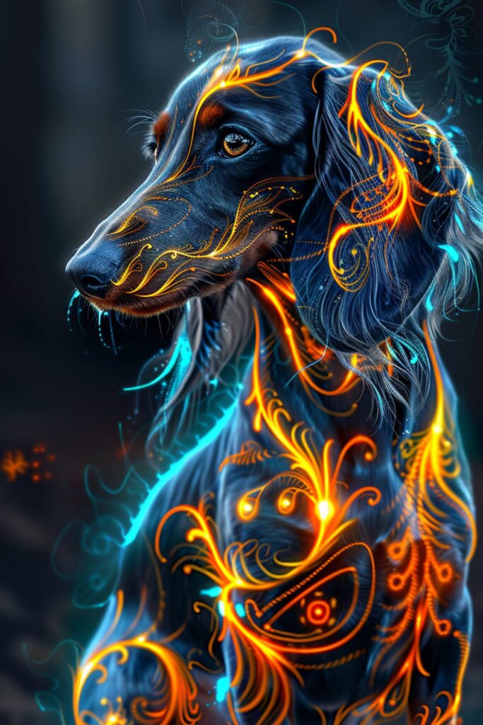 Spiritual representation of a dachshund