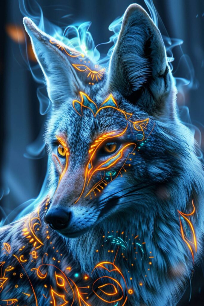 Spiritual representation of a jackal