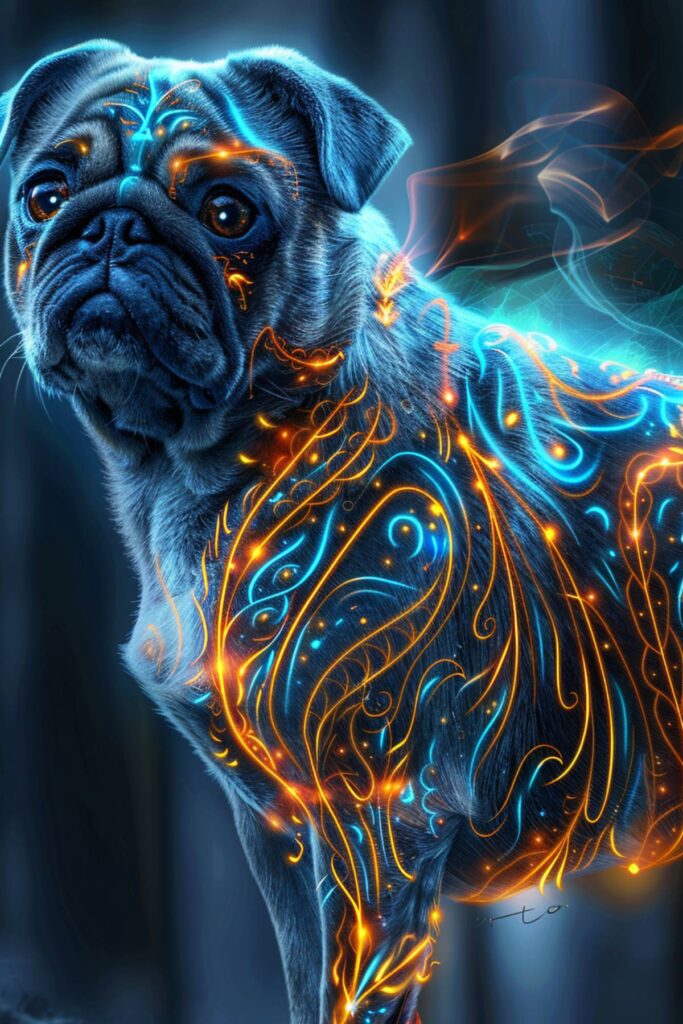 Spiritual representation of a pug